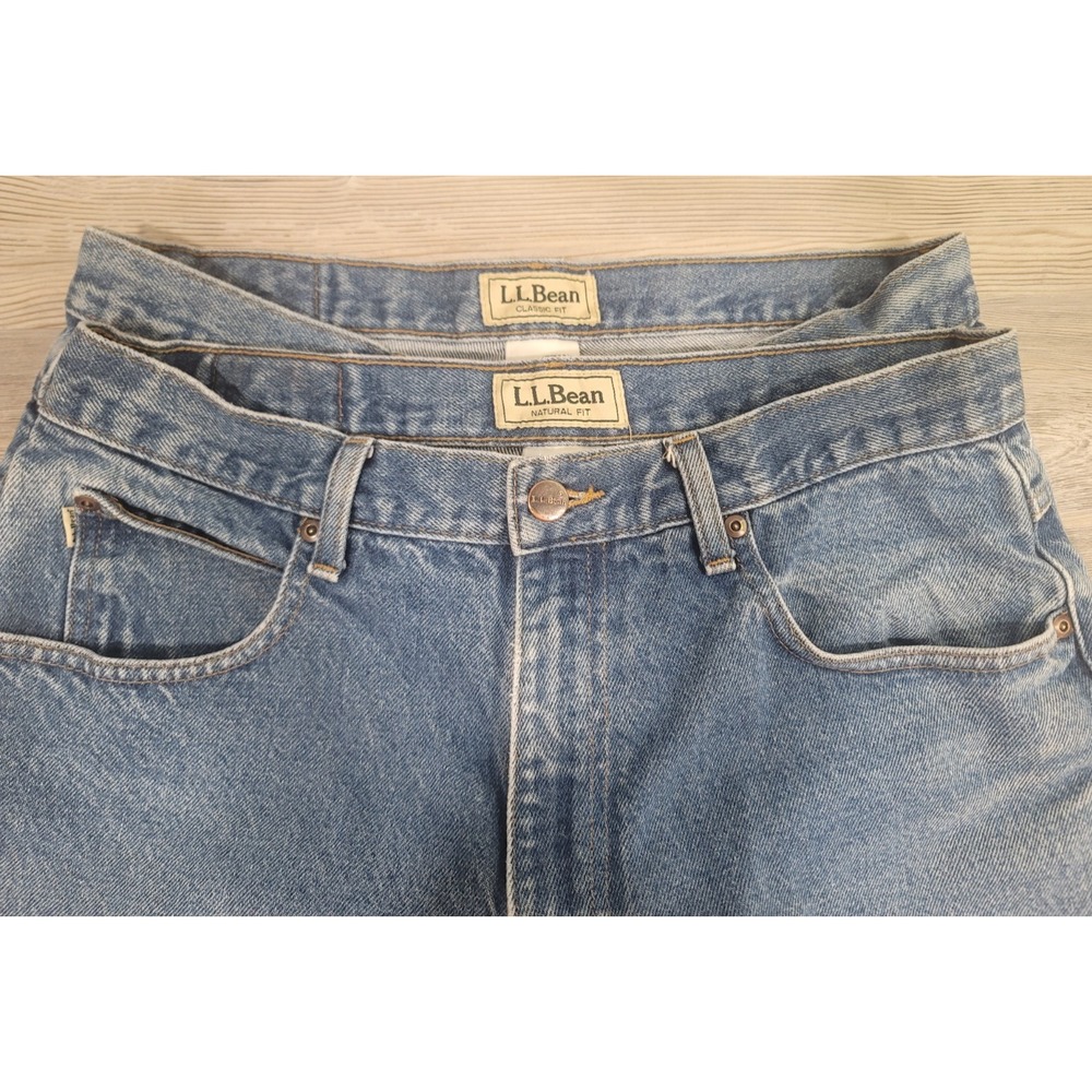 L.L. Bean Men's Jeans set of 2 33x30 great shape broke in comfortable